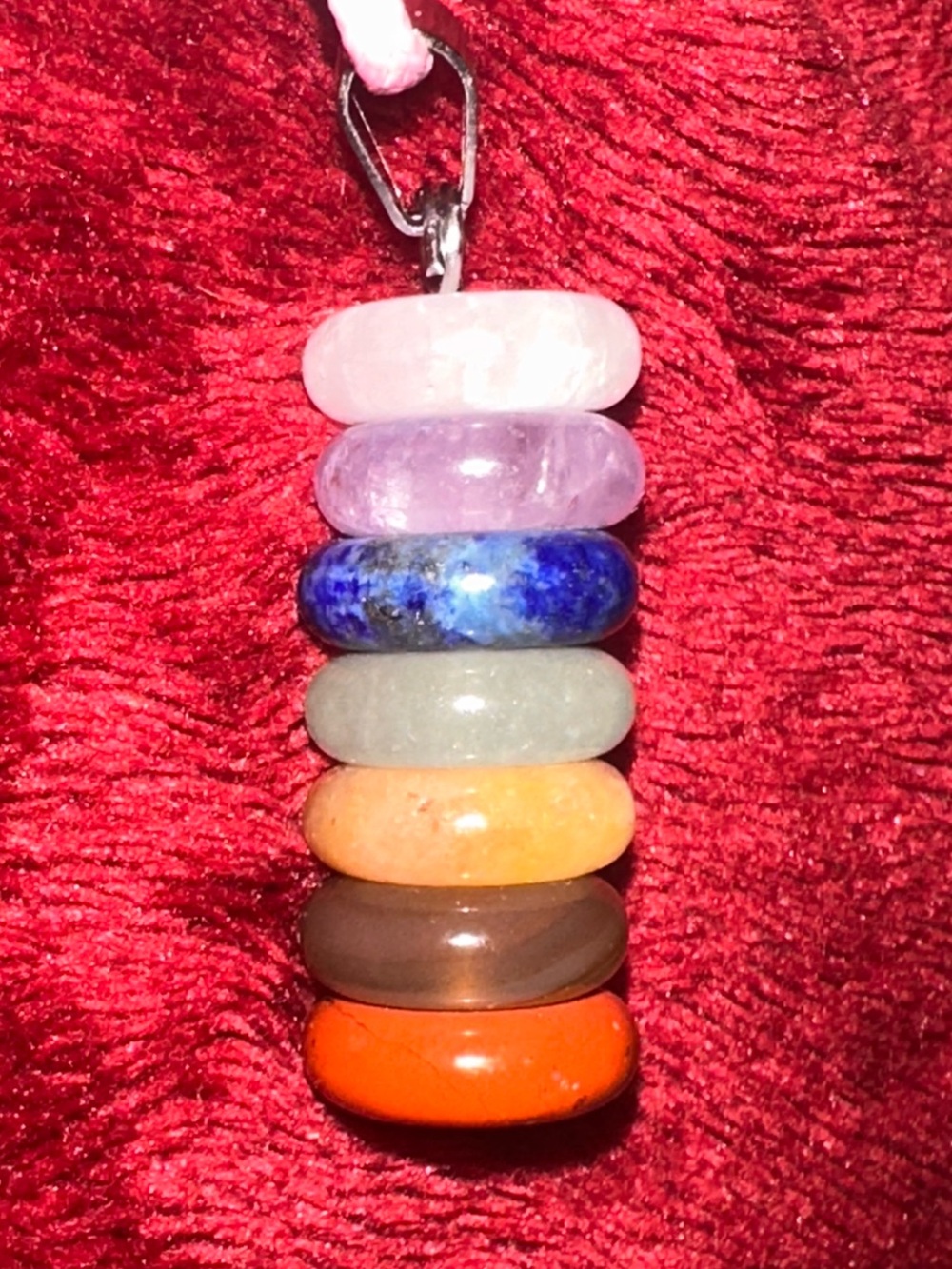 Chakra Crystals Donut Bead Necklace